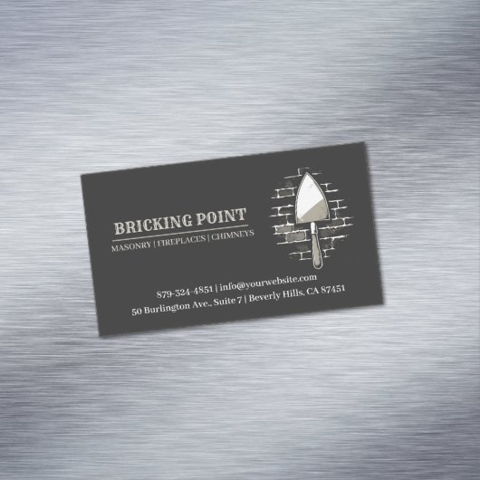 metselwerk magnetisch visitekaartje (Voorbeeld)