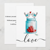 Metsglas van Liefde Feestdagenkaart (Voorkant / Achterkant)