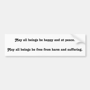 Metta-gebed Boeddhistische Leer en Filosofie Bumpersticker