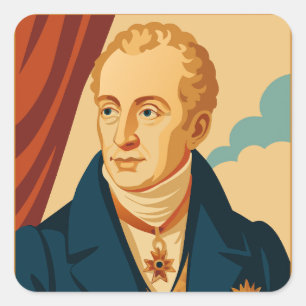 Metternich: moderne vintage poster vierkante sticker