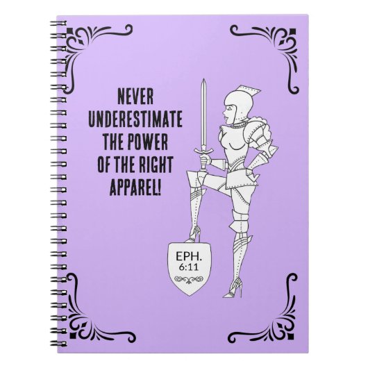 "Mettez l'armure complète" Cahier (Devant)