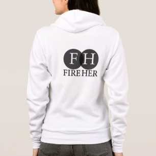 Mettez le feu à son sweat - shirt à capuche blan