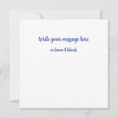 Mettez mon visage dans l'image, carte de lièvres e (Dos)