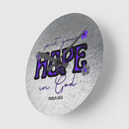 Mettez votre espoir en Dieu Horloge de la texture (Angle)