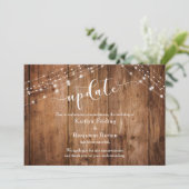 Mettre à jour la carte Mariage annulé, bois rustiq (Debout devant)