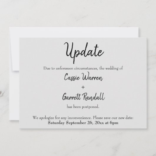 "Mettre à jour" Mariage date noir sur la carte gri (Devant)