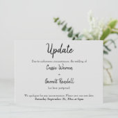 "Mettre à jour" Mariage date noir sur la carte gri (Debout devant)