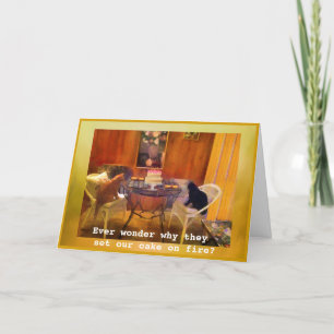 Mettre le gâteau "en feu" ! ! — Carte d'anniversai