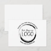 Mettre mon logo sur un Carte de remerciements (Devant / Derrière)