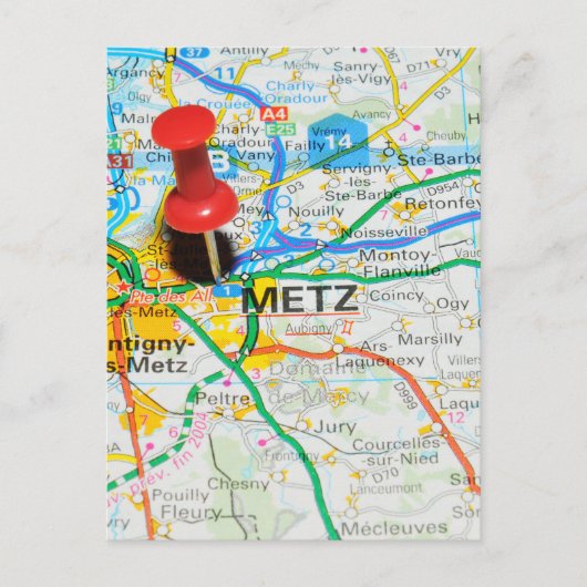 Metz, Frankrijk Briefkaart (Voorkant)