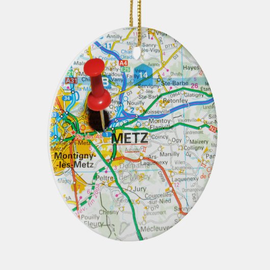 Metz, Frankrijk Keramisch Ornament (Rechts)