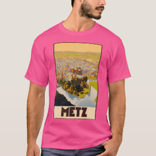 Metz Frankrijk Vintage Travel Poster T-shirt