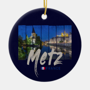 Metz Grand Est France bij Night Souvenir Keramisch Ornament