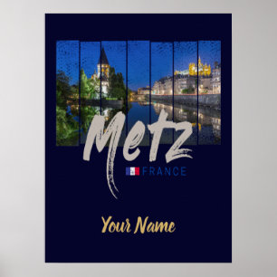 Metz Grand Est France bij Night Souvenir Poster
