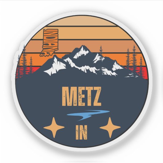 Metz, Indiana Sticker (Voorkant)