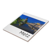 Metz Temple Neuf France Night Moselle Souvenir Tegeltje (Zijkant)