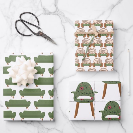 Meubles du milieu du siècle en papier d'enveloppem (Recto)