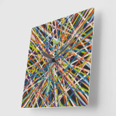 Meule de foin dans une horloge murale noire (Angle)