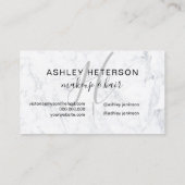 Meup monogram marmer minimalistisch elegant script visitekaartje (Achterkant)