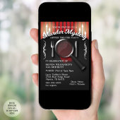 Meurtre Mystère Dîner Théâtre Fête Invitation