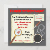 Meurtre Mystère Soirée Invitation (Devant)