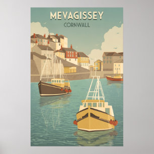 Mevagissey Cornwall Reisposter Poster
