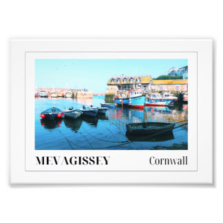 Mevagissey Harbour, Cornwall Foto Afdruk