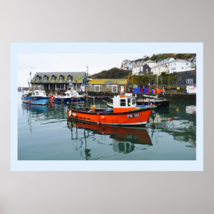 Mevagissey haven in Cornwall Poster