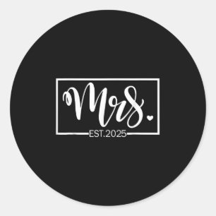 Mevr. Geschat 2025 Net Getrouwd Bruid Echtgenoot & Ronde Sticker