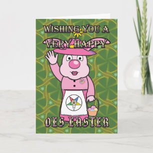 Mevr. OES Paashaas Feestdagen Kaart