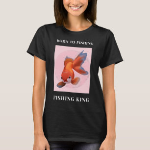 Mevr. Vis met grote rode lippen en roze strik T-shirt