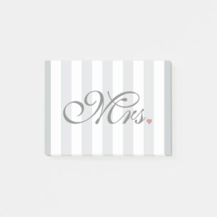 Mevr. Wife Bride Click om de Strepen van de Kleur Post-it® Notes