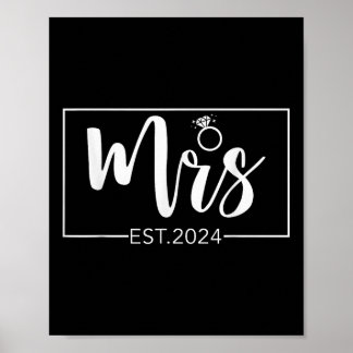 Mevrouw 2024 Toekomstige Mevrouw Bruid Trouwen Ove Poster
