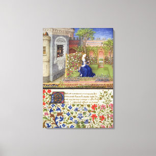 Mevrouw 2617 Emilia in haar tuin, Bord 22 Canvas Afdruk
