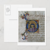 Mevrouw 531 f.169v Geschiedeniseerd initiaal "D" m Briefkaart (Voorkant / Achterkant)