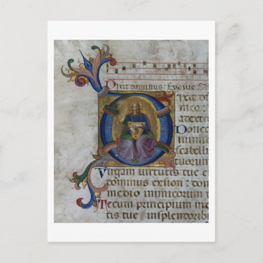 Mevrouw 531 f.169v Geschiedeniseerd initiaal "D" m Briefkaart (Voorkant)