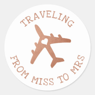 Mevrouw aan mevrouw Vrijgezellenfeest Bachelorette Ronde Sticker