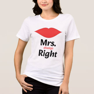Mevrouw Altijd Gelijk Rode Lippen Overeenkomstig Tri-Blend Shirt