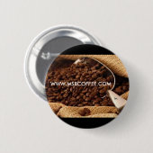 Mevrouw B Coffee -Standard, 2 ¼ Inch Round Button (Voorkant /achterkant)