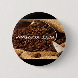 Mevrouw B Coffee -Standard, 2 ¼ Inch Round Button