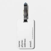 mevrouw Bagage label (Achterkant verticaal)