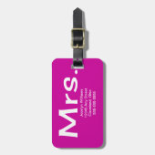 Mevrouw Bagagelabel (Voorkant verticaal)