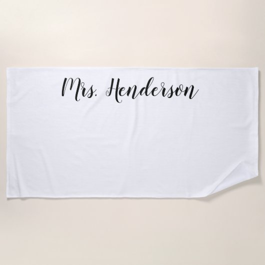 mevrouw Beach Towel Strandlaken (Voorkant)