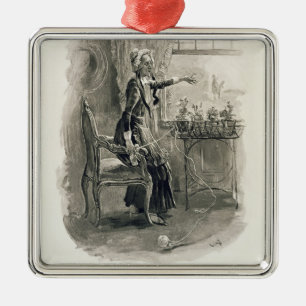 Mevrouw Betsy Trotwood, van 'Charles Dickens: A Go Metalen Ornament