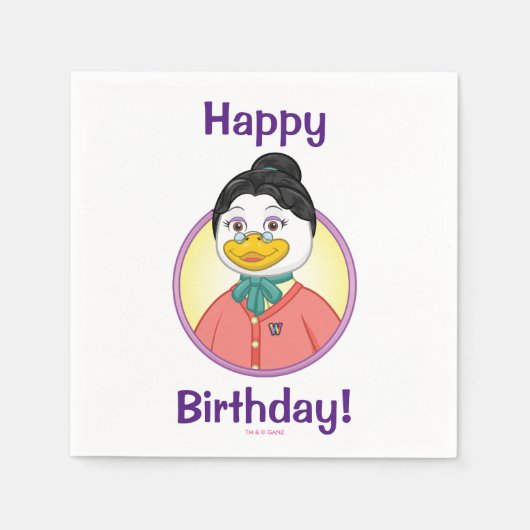 Mevrouw Birdy Servetten (Voorkant)