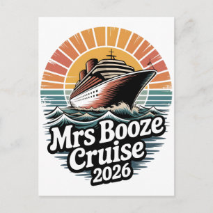 Mevrouw Booze Cruise 2026 Koppel Briefkaart