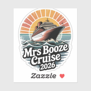 Mevrouw Booze Cruise 2026 Koppel Sticker