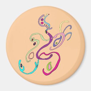 Mevrouw Butterfly, grafische illustratie Magneet
