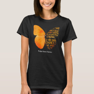 Mevrouw Butterfly Oranje Ribbon Multiple Scleros T-shirt