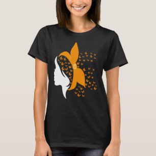 mevrouw Butterfly Oranje Ribbon Multiple Sclerosis T-shirt